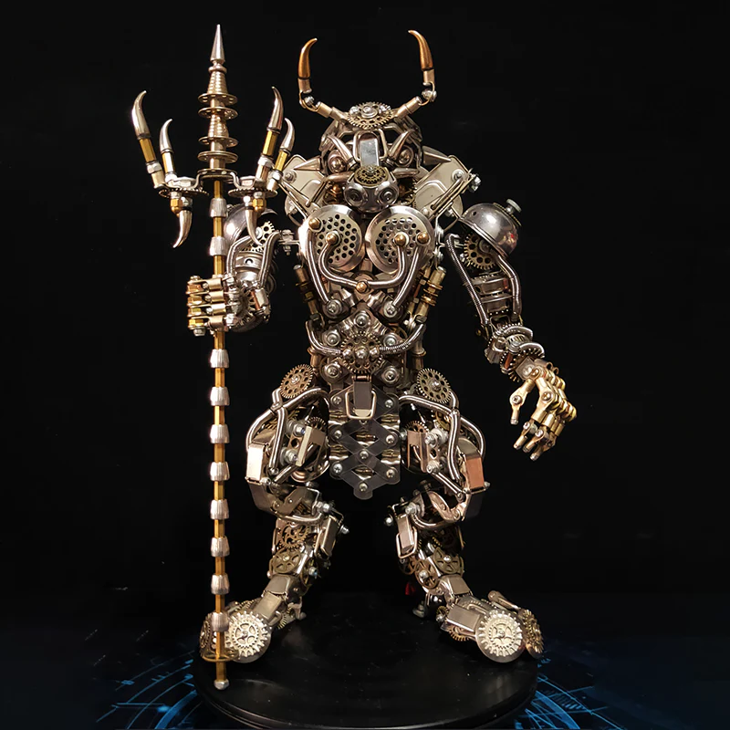 Minotauro Cabeza de Toro Criatura Mítica Metal 3D - Imagen 3