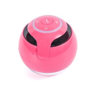 Parlante Portatil Bluetooth Hügel A18pk Bola Luz Led Rosa