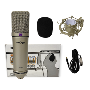 Micrófono Condenser Hügel Bv-97 Cardioide Araña Cable
