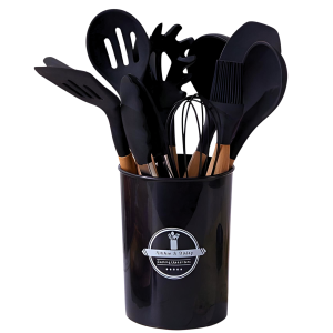 Set De Menage, 11 Utensillos De Cocina Con Soporte
