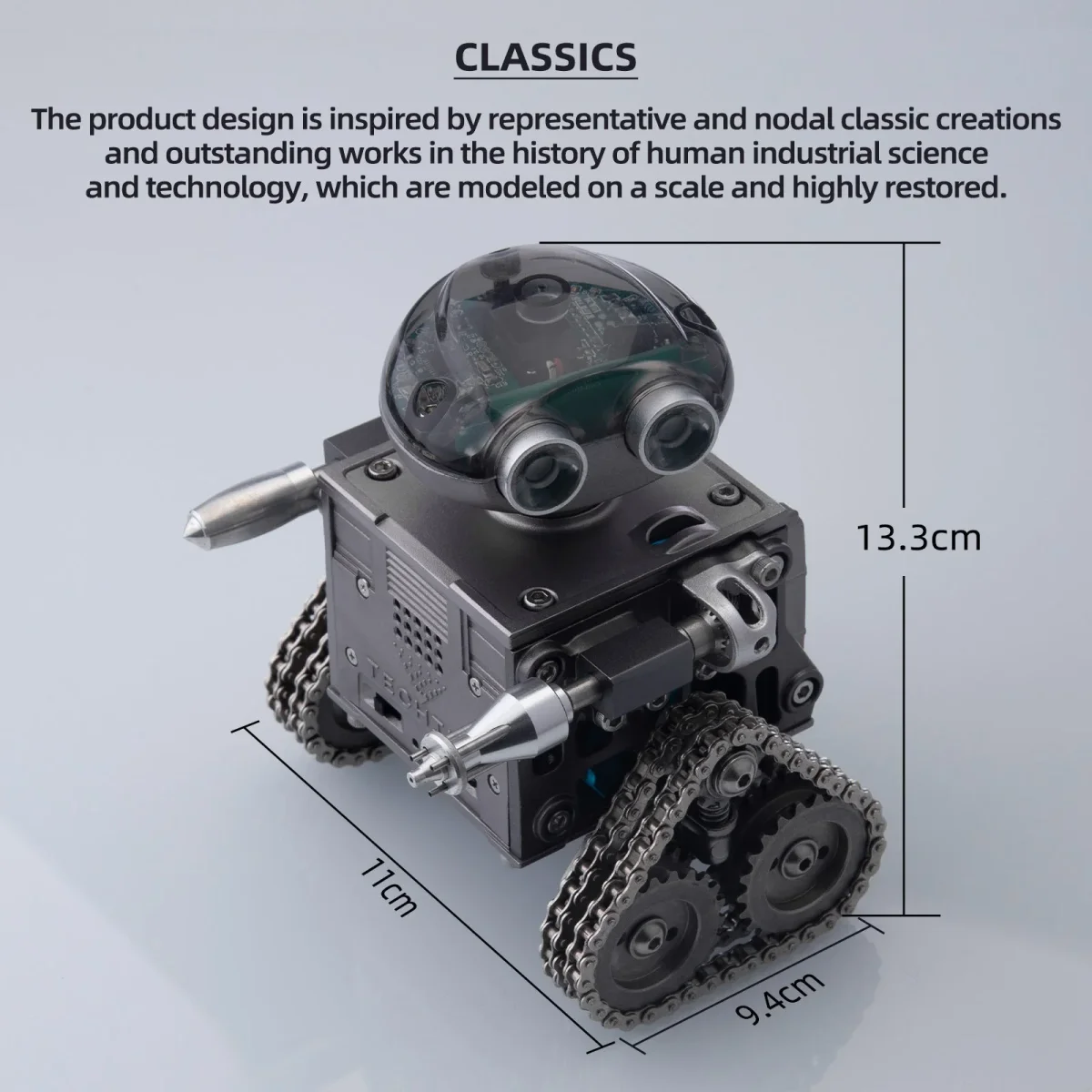 Robot Oruga RC con Altavoz Bluetooth Metal - Imagen 6