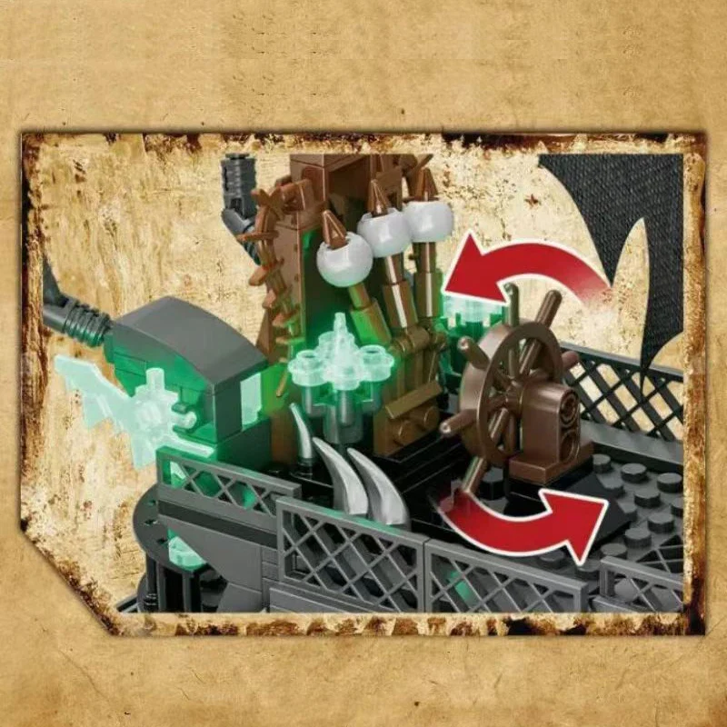 Juego de bloques de construcción de barco fantasma - Imagen 5