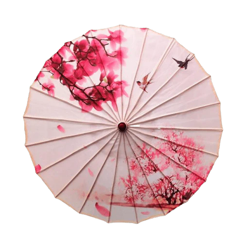 Ombrelle Chinoise Paysage Fleuri - Imagen 2