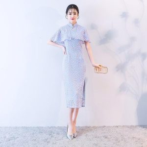 Robe Chinoise  Manches Cape