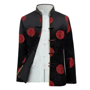Veste Chinoise Homme  Noire